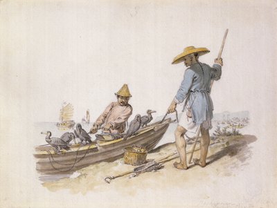 Chinese Fishermen with Cormorants by William Alexander